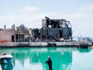 F. Feeali oil barge fire destroys ice plant: Ministry team arrives to assess damages