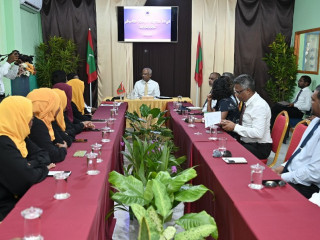 The President met the council and WDC of F. Bilehdhoo Island on Sunday