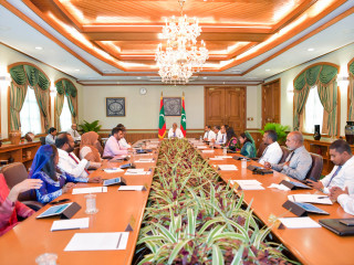 The president with his Cabinet of Ministers