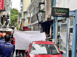 The fire broke out inside a garage in the capital
