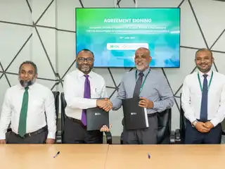 A glimpse from the official ceremony held to formally hand over the land designated for the construction of the Hulhumalé Grand Mosque.