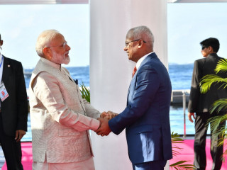 President Ibrahim Mohamed Solih and Indian Prime Minister Narendra Modi