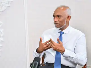 President Muizzu speaks regarding the Ras Male' project.