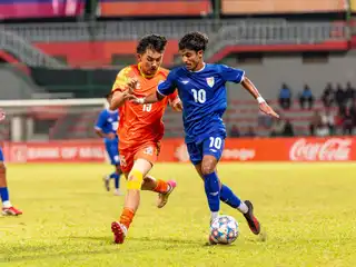 މުބާރާތުގައި ރާއްޖެ އާއި ބޫޓާން ބައްދަލު ކުރި މެޗުގެ ތެރެއިން.