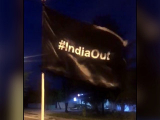 #IndiaOut flag being used by the opposition