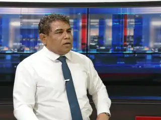 Former Member of Parliament for the Central Maafannu constituency, Ibrahim Rasheed (Bonda), delivers his remarks.