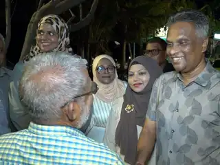 From the door-to-door campaign activity in the Central Hulhumale' constituency. | RaajjeMV