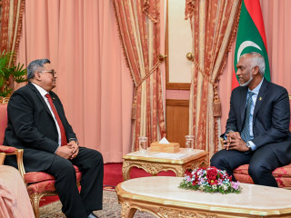 The new High Commissioner of Sri Lanka to Maldives with President Muizzu