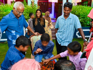 The First Couple hosted an Iftar reception for the children of the "Fiyavathi" state care facility and their caregivers