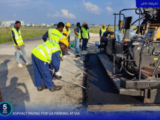 Asphalt paving for GA parking at VIA ongoing