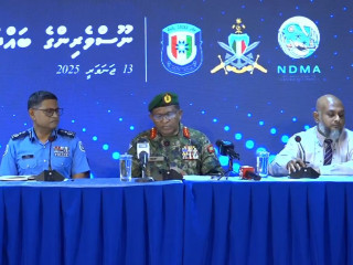 A press conference held by the MPS, MNDF and NDMA in connection with the worsening weather conditions nationwide 