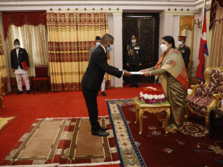 The New Ambassador of Maldives to Nepal Presents Credentials to the President of Nepal