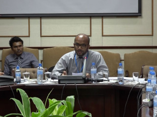 (File Photo) Minister of Finance, Ibrahim Ameer at a parliament committee meeting