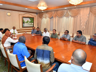 The meeting took place at the President\'s Office on Wednesday