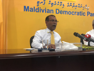 އެމްޑީޕީ ގައުމީ މަޖިލީހުގައި ރައީސް ނަޝީދު ވާހަކަދައްކަވަނީ