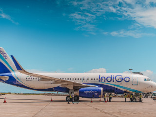 އިންޑިއާގެ އިންޑިގޯ އެއަރލައިންގެ ފްލައިޓެއް ވީއައިއޭގައި