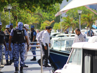 The ex-president was taken to court for his trial hearing on Tuesday afternoon