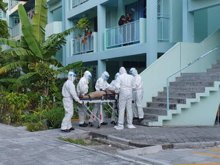 Covid-19 first-responders in Hulhumale' ward of the capital 