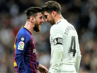 ބާސެލޯނާގެ ކެޕްޓަން ލިއޮނެލް މެސީ އާއި ރެއާލް މެޑްރިޑުގެ ކެޕްޓަން ސާޖިއޯ ރާމޯސް