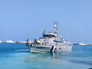 (File photo) Coast Guard ship \"Huravee\" was redirected to the illegal vessel after an air surveillance confirmed its location
