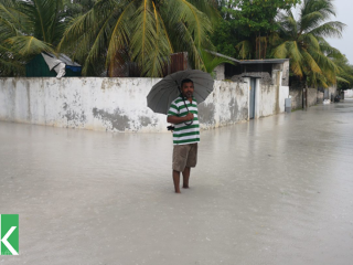 ހދ. ކުޅުދުއްފުށީގެ މަގުތަކުގައި ފެންބޮޑުވެފައި