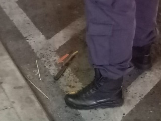 Scene where the armed assault took place on Sunday night