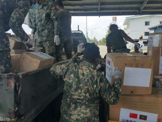 MNDF officers have been working on the frontlines to delivery essentials to the public