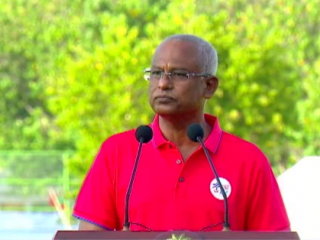 އެކުވެނި ސިންތެޓިކް ޓްރެކް ހުޅުވުމުގެ ރަސްމިއްޔާތުގައި ރައީސް ވާހަކަފުޅުދައްކަވަނީ