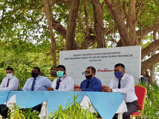 ގަން އެއަރޕޯޓާއި ހުވަދު އަތޮޅާ ދެމެދު ސީޕްލޭން ދަތުރުތައް ފެށުމުގެ އެއްބަސްވުމުގައި ސޮއިކޮށްފި