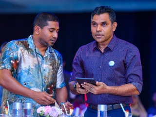 Vice-President Faisal Naseem with Minister of Youth, Sports and Community Empowerment, Ahmed Mahloof