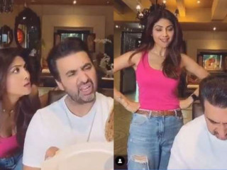 ޝިލްޕާ ފިރިމީހާ ރާޖް އާއެކު ކުޅެފައިވާ ޓިކްޓޮކް ވީޑިއޯގެ މަންޒަރެއް