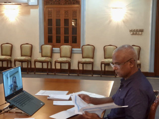 ރައީސް ސޯލިހު ވާޗުއަލްކޮށް ޓާސްކް ފޯހުގެ ބޭފުޅުުންނާއެކު ބޭއްވި ބައްދަލުވުމުގެ ތެރެއިން