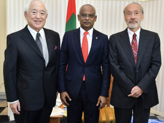 President meeting with  Kohei Yamashita, Chief Executive Officer of Kokyo Tatemono Company Ltd (Kokyo), and Professor Tsumoru Shintake from the Okinawa Institute of Science and Technology Graduate