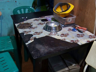 One of the crack houses raided by the police in an earlier operation