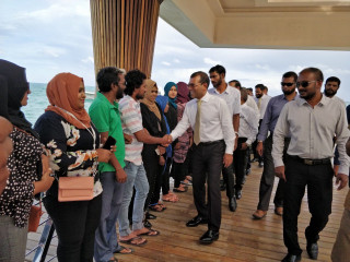 ރައްޔިތުންގެ މަޖިލީހުގެ ރައީސް މުހައްމަދު ނަޝީދު ގދ ތިނަދޫއަށް ފައިބާވަޑައިގަންނަވަނީ