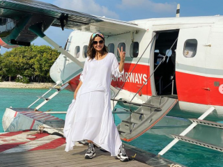 Indian television and film actress, Hina Khan arrived in the Maldives in late November