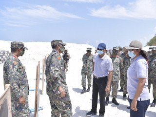 The president visited Girifushi Training Center on Saturday morning