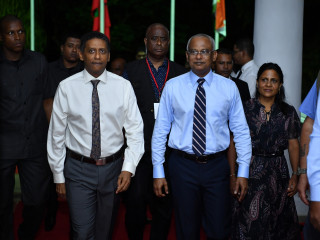 President Ibrahim Mohamed Solih with President Danny Faure of Seychelles