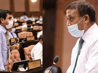 ރައްޔިތުންގެ މަޖިލީހުގެ ހޯރަފުށި ދާއިރާގެ މެމްބަރު އަހުމަދު ސަލީމް (ވ) އަދި ޕްލޭނިންގ އެންޑް ހައުސިންގ މިނިސްޓަރ މުހައްމަދު އަސްލަމް (ކ)