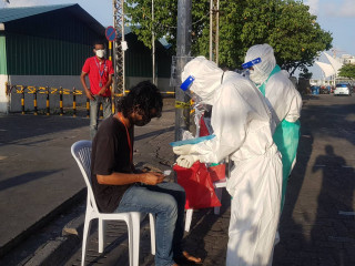 Samples being collected for Covid-19 testing