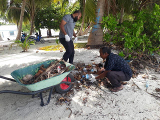 Participants took part in an island cleaning programme