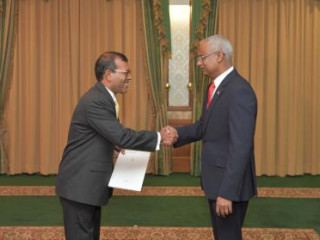 Former President Nasheed and President Solih