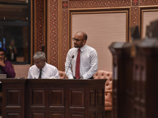 Minister of Finance Ibrahim Ameer at the People's Majlis