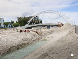 ހުޅުމާލެ ދެފިޔަވަހި ގުޅޭ ސަރަހައްދު ނެރު ކެނޑުމުގެ މަަސައްކަތް ކުރިއަށް ދަނީ