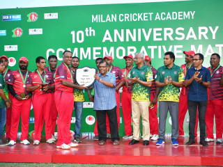 President attends cricket match celebrating Milan Cricket Academy\'s anniversary