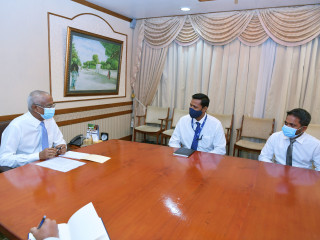 ރައީސް އިބްރާޙީމް މުހައްމަދު ޞާލިހު އައިސީއޭއެމް ކައުންސިލް މެމްބަރުންނާ ބައްދަލުކުރެއްވުން