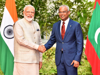 Indian Prime Minister Narendra Modi and President Ibrahim Mohamed Solih