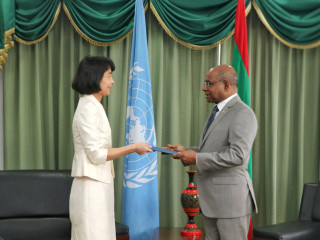 ޔޫއެންޑީޕީގެ ފަރާތުން ރައްޖެއަށް ކަނޑައެޅުއްވި ރެޒިޑެންޓް ރެޕްރެޒެންޓޭޓިވް ލެޓަރ އޮފް އެޕޮއިންޓް މެންޓް މިނިސްޓަރ ޝާހިދަށް އަރުވުން