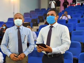 ނައިބް ރައީސް ފައިސަލް ނަސީމް އާއި ހަޔަރ އެޑިއުކޭޝަން މިނިސްޓަރ ޑރ. އިބްރާހިމް ހަސަން