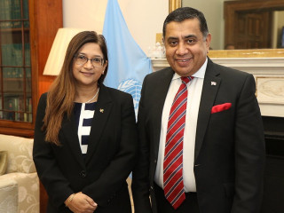Maldives Ambassador to the United Kingdom, Dr. Farah Faizal with Lord Tariq Ahmad of Wimbledon